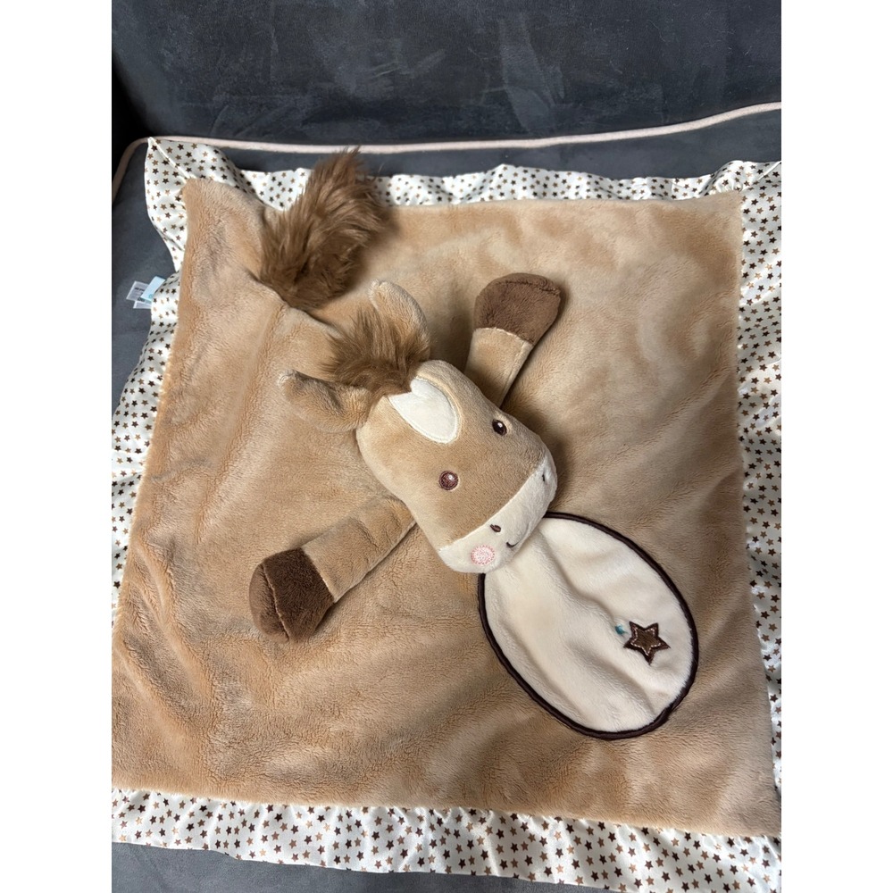 Douglas Baby Star Pony lil snuggler Security Blanket Tan Pony Plush Lovey - Picture 2 of 6